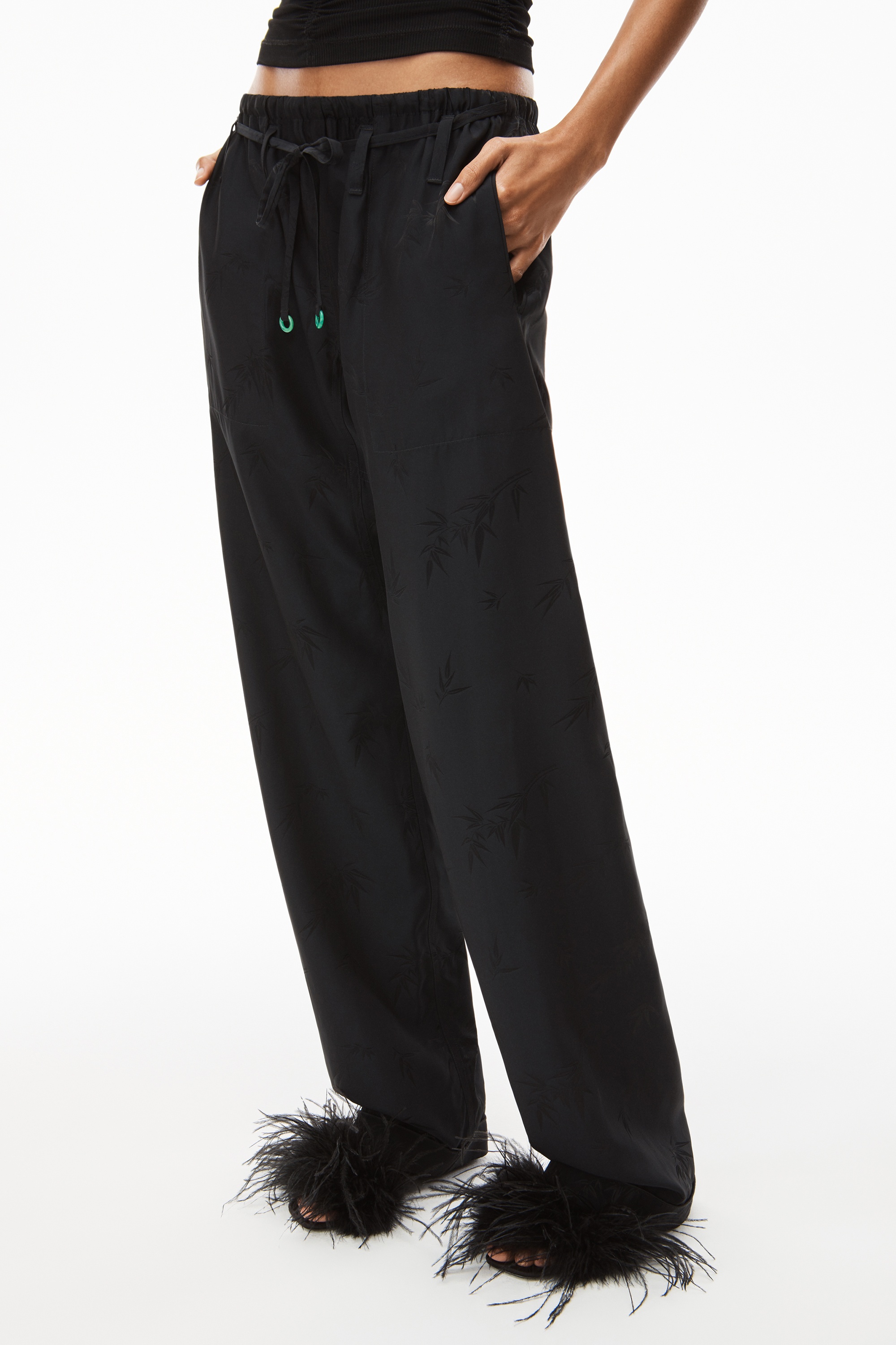 PJ PANT IN VISCOSE JACQUARD - 3