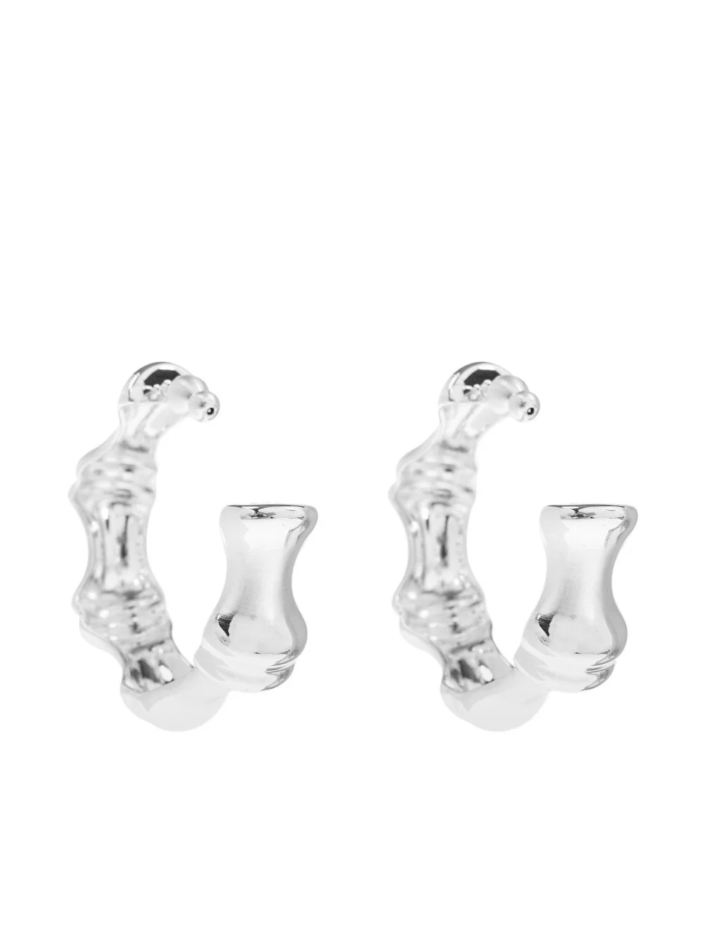bamboo-shaped hoop earrings - 1