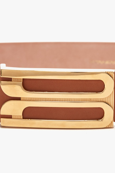 Victoria Beckham Exclusive Jumbo Frame Belt In Nude Leather outlook