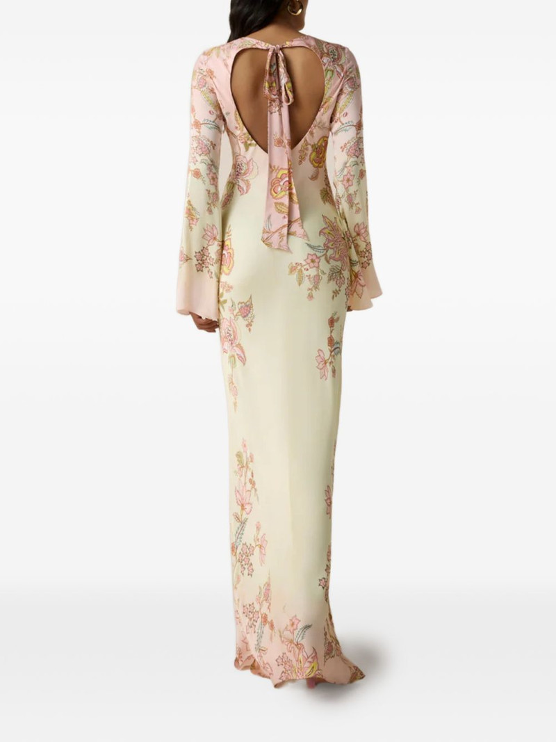 HEMANT & NANDITA Riah floral long-sleeve maxi dress outlook