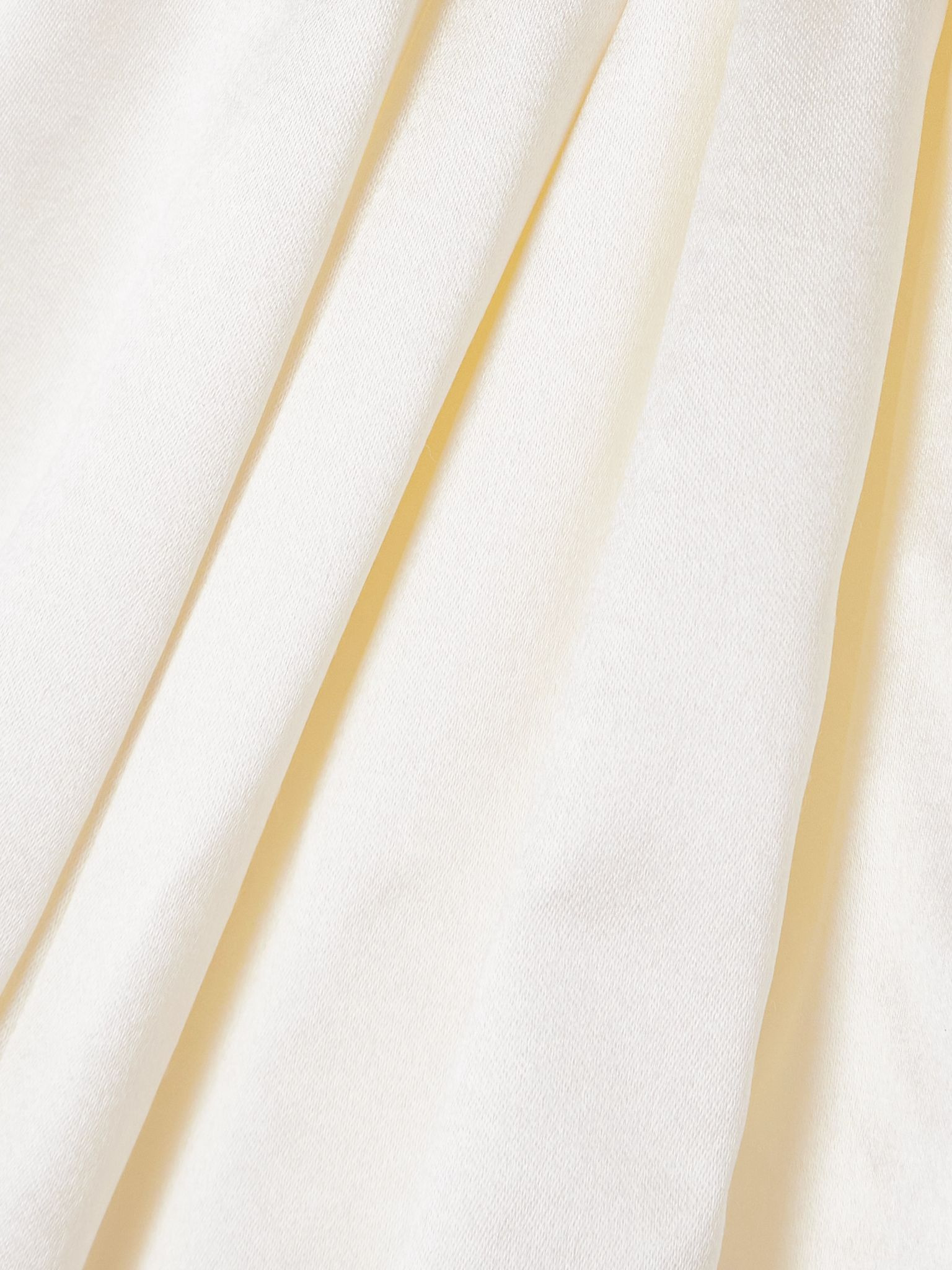 Bridie gathered silk and wool-blend satin bustier mini dress Off-white - 4