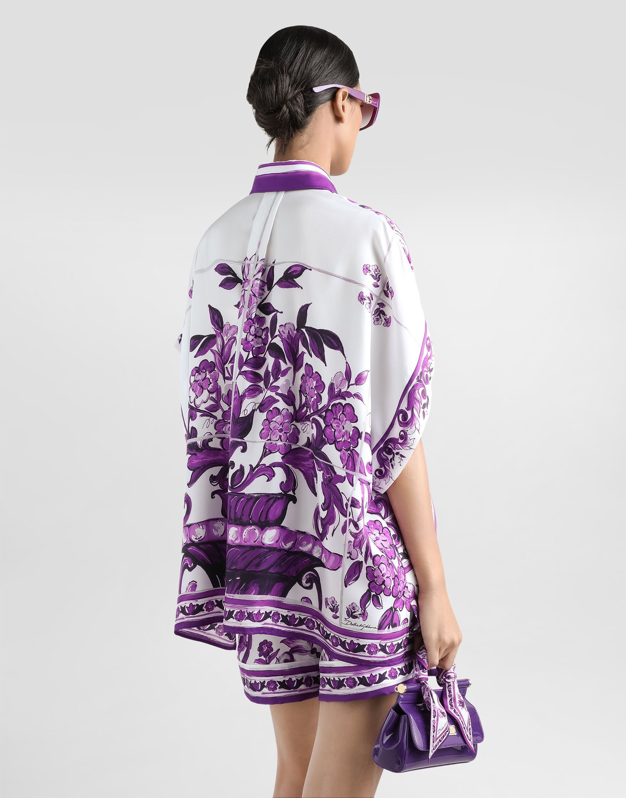Majolica-print twill shirt - 5