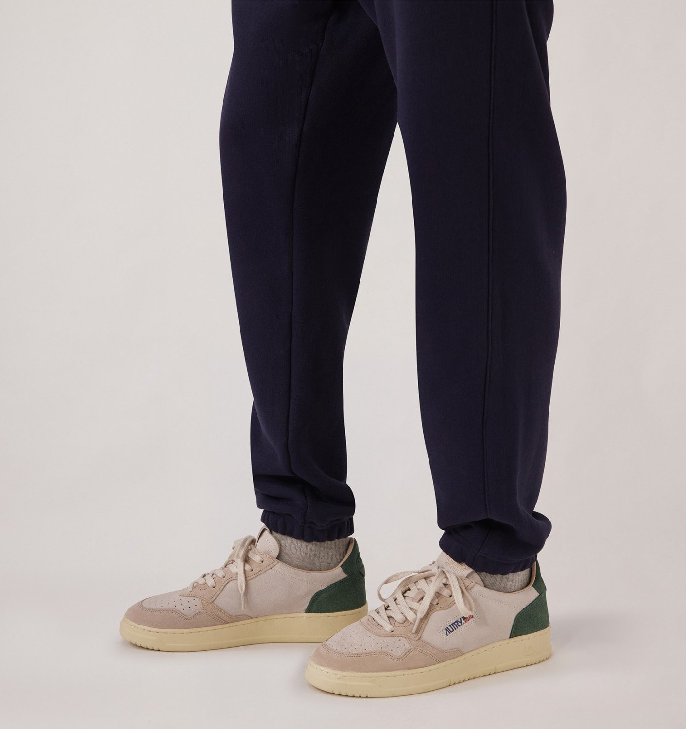 MEDALIST LOW SNEAKERS IN TRICOLOR SAND AND GREEN SUEDE - 2