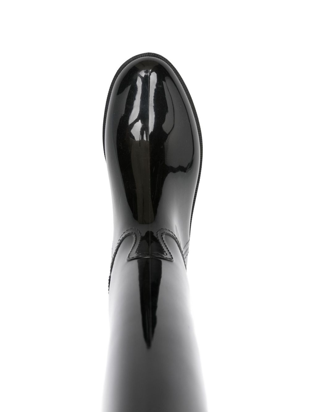 gloss-finish knee-high boots - 4