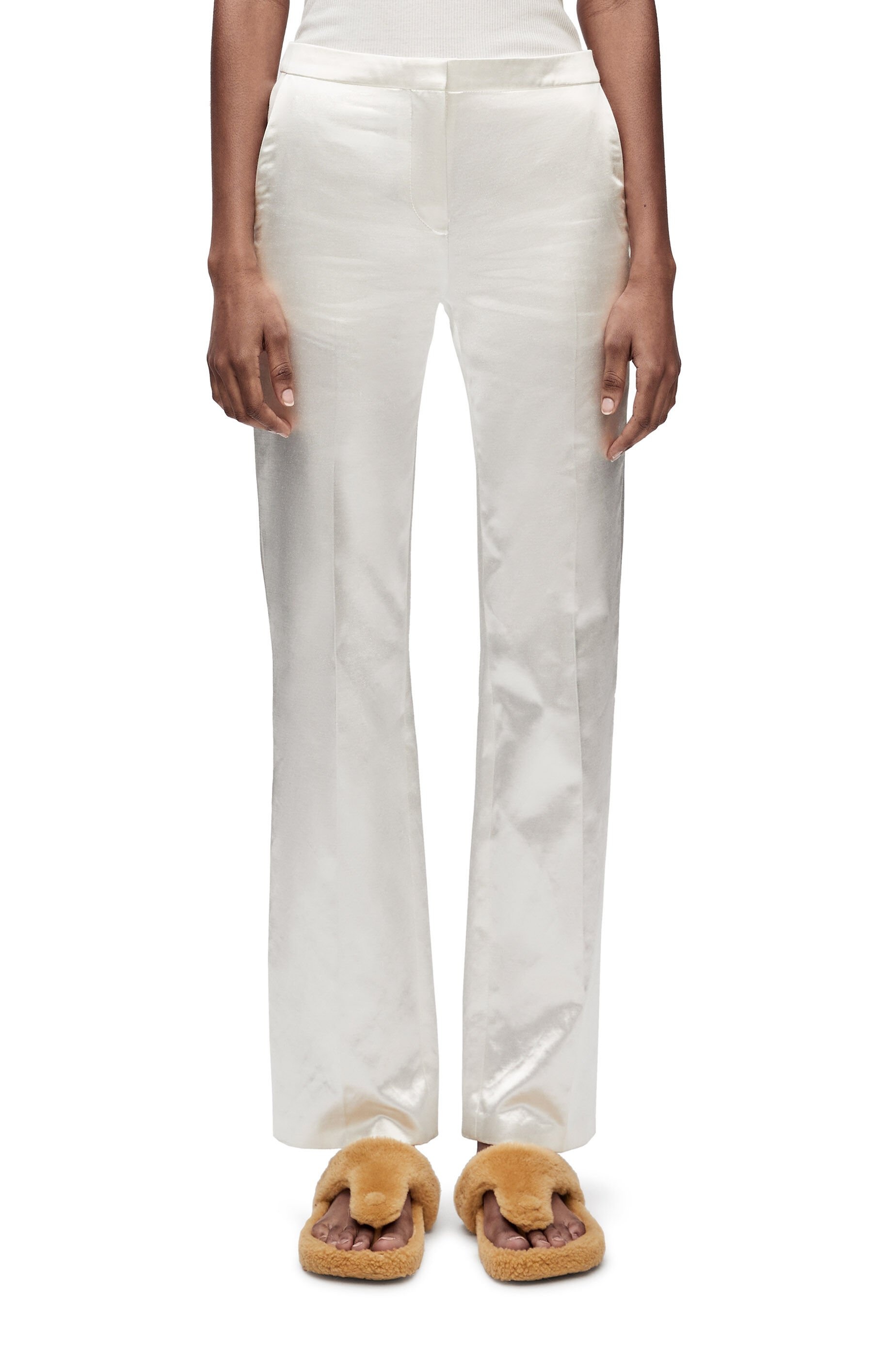 Tailored trousers in cotton satin - 3
