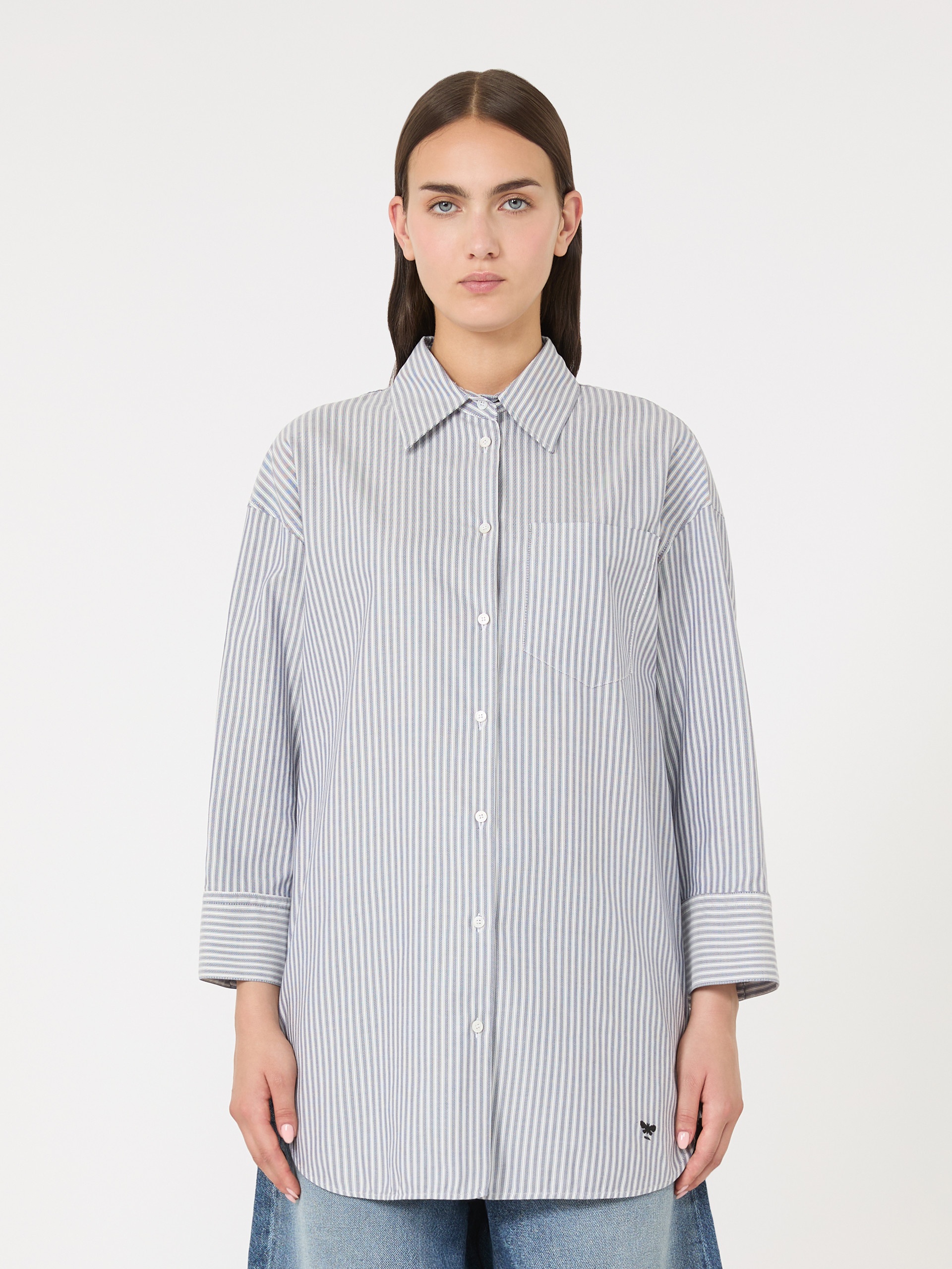 QUEVA Oversized cotton Oxford shirt - 3