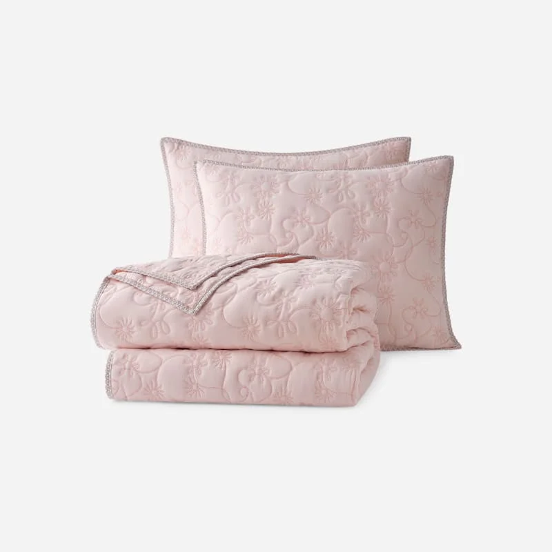® Botanic Quilt Set King in Himalayan Salt/Cameo Rose - 1