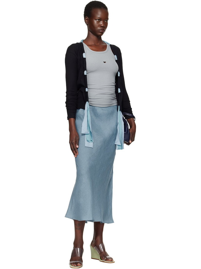 BASERANGE Black & Blue Circ Cardigan outlook