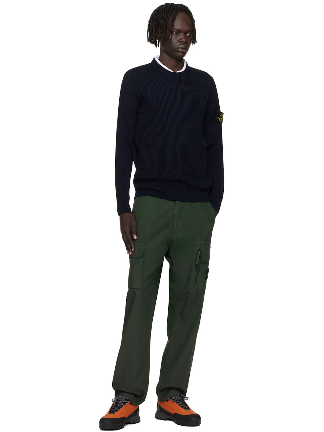 Navy 5100053 Full Rib RWS Wool Sweater - 5