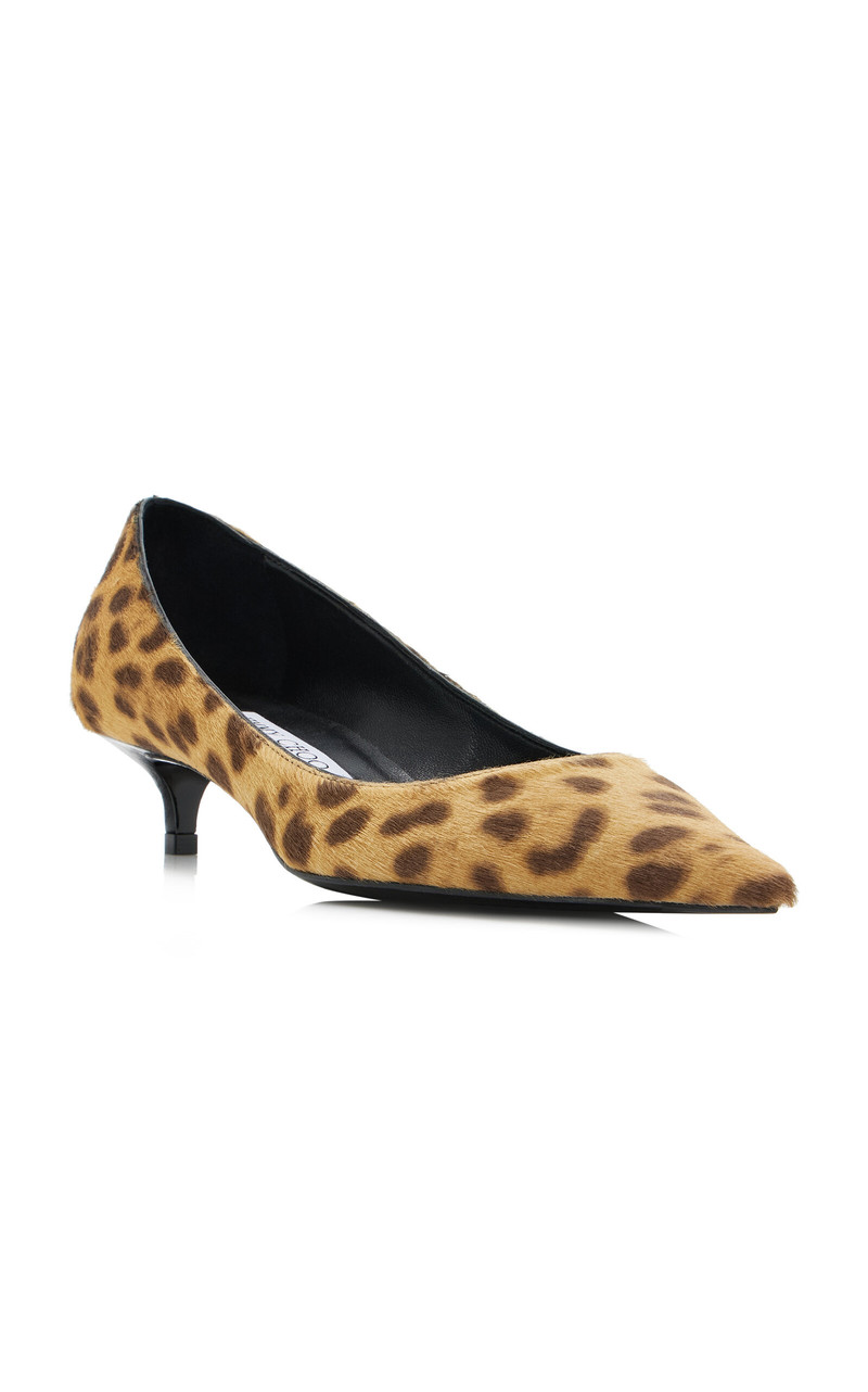 JIMMY CHOO Amelia Leopard-Print Pony Hair Pumps animal outlook