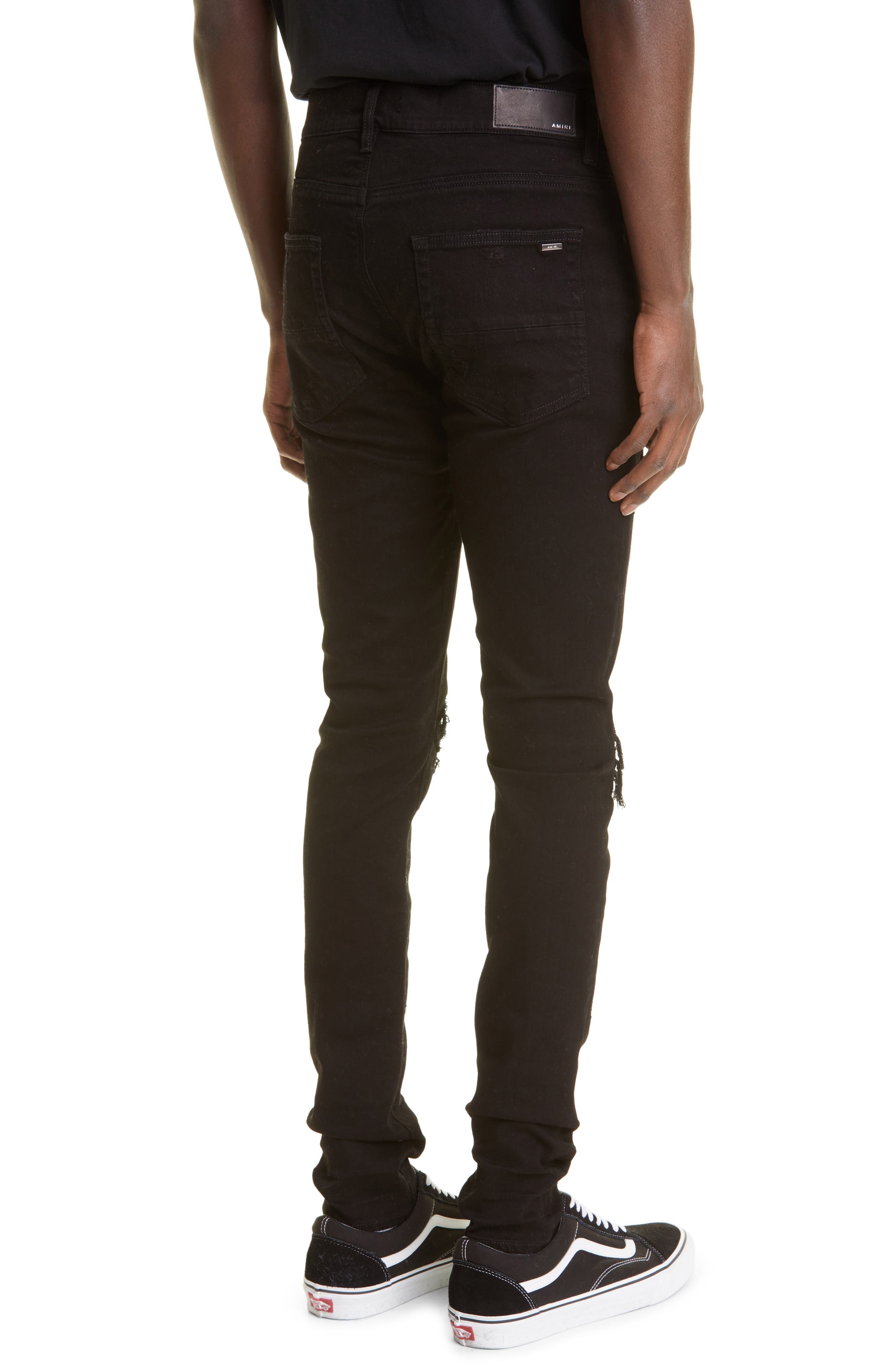 Men's MX1 Bandana Ripped Patch Skinny Jeans - 2