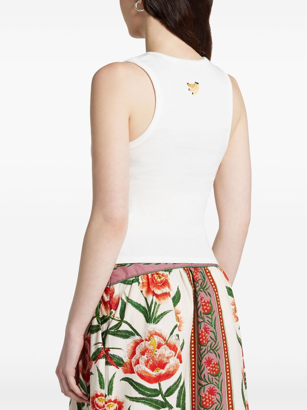 embroidered-motif top - 4