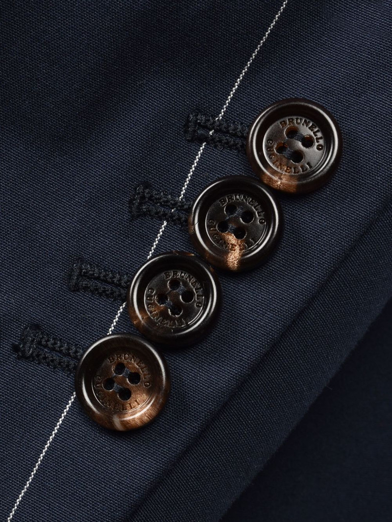 pinstriped buttoned blazer 3
