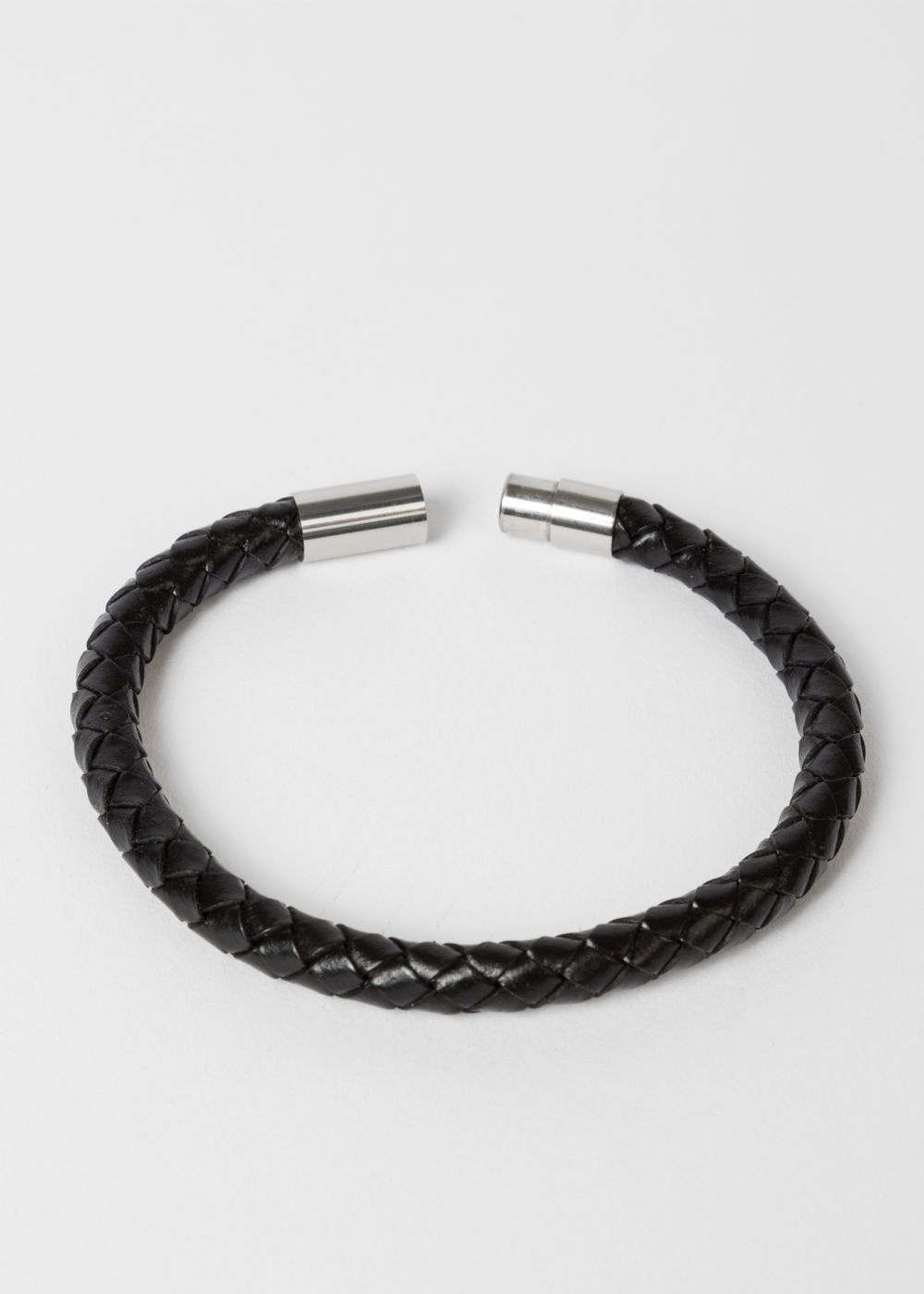 Black Woven Leather Bracelet - 3