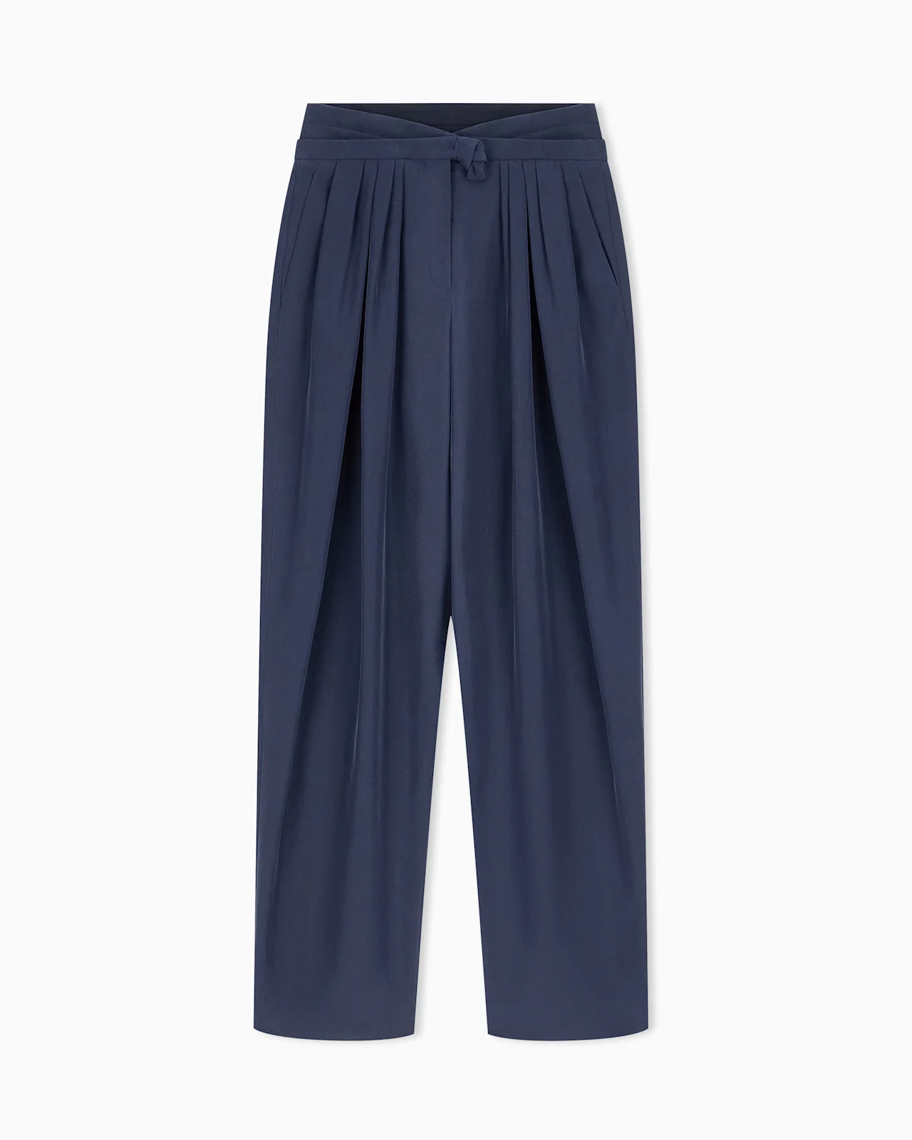 TROUSER REGULAR FIT IN HEAVY WASHED SILK - 1