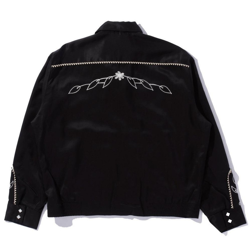 The Real McCoys The Real McCoy's Embroidered Rayon Western Jacket Black outlook