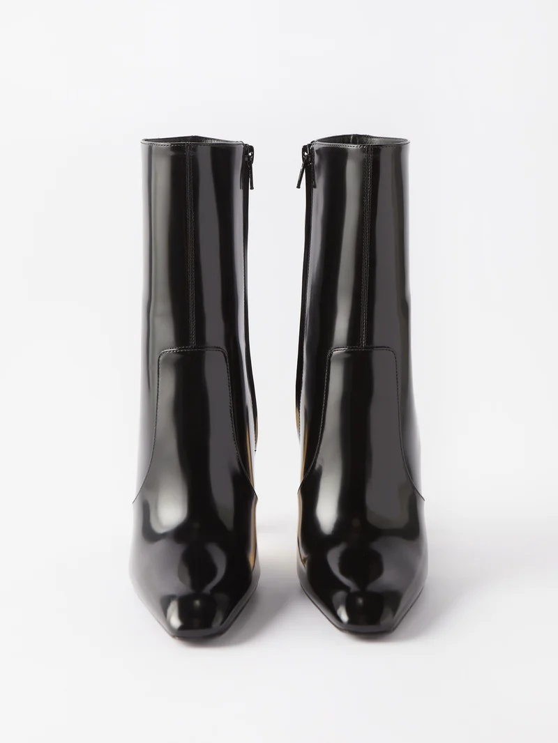 SAINT LAURENT Auteuil 105 leather ankle boots
