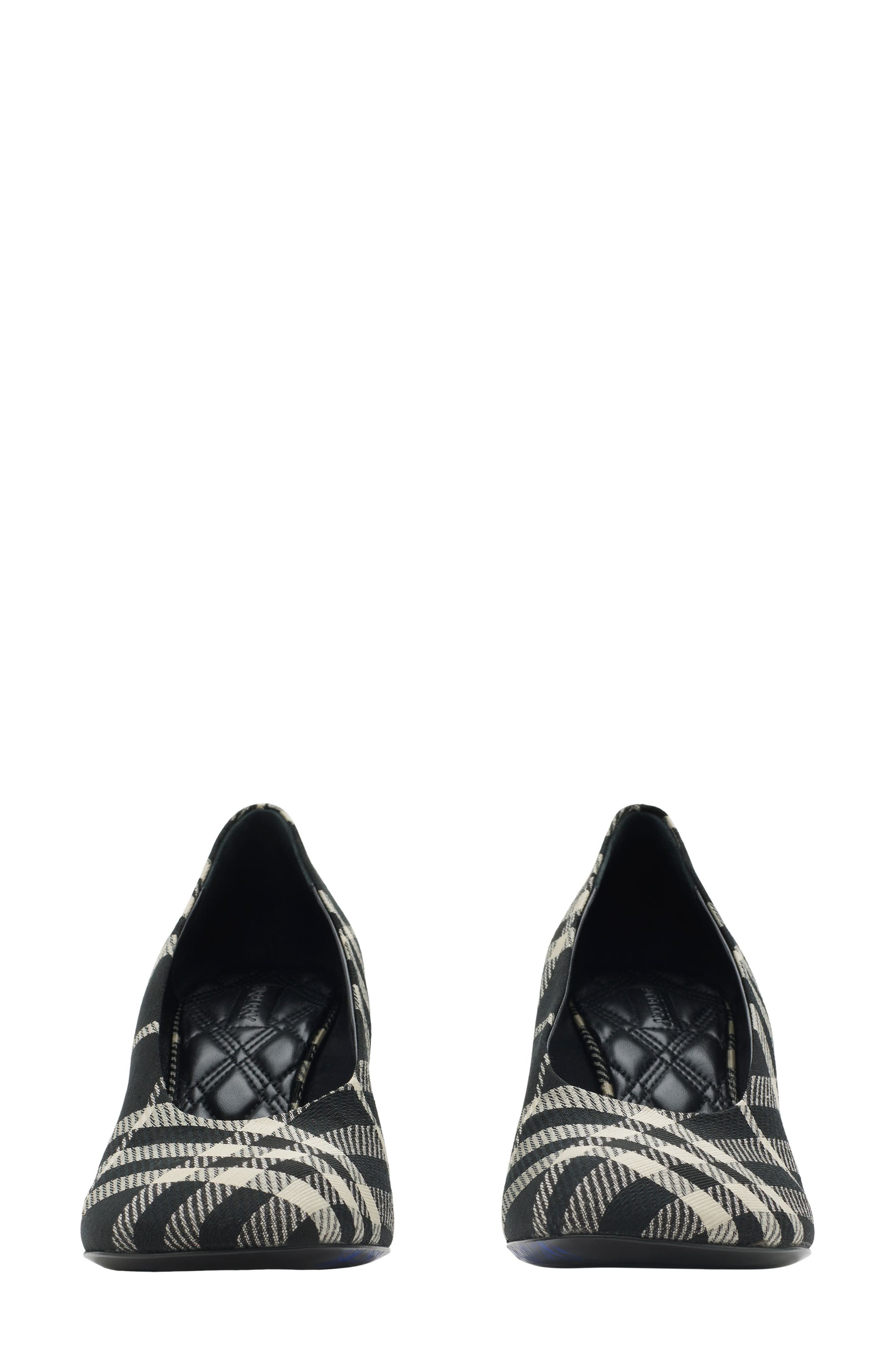 burberry Baby Check Knit Pump in Black/Calico Ip Check at Nordstrom - 2