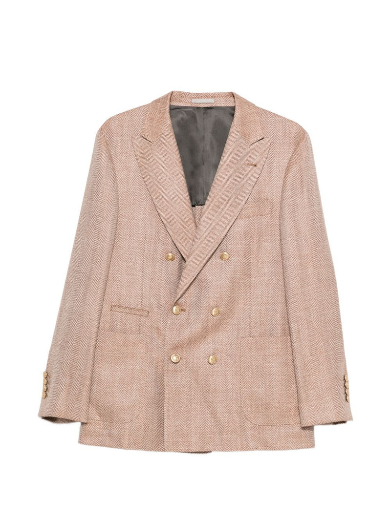 herringbone double-breasted jacket 1