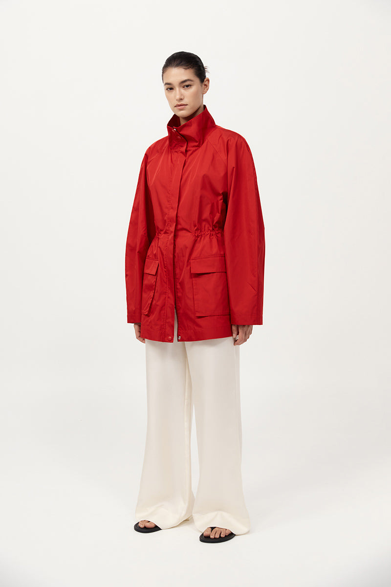 Paper Taffeta Parka - Red - 4