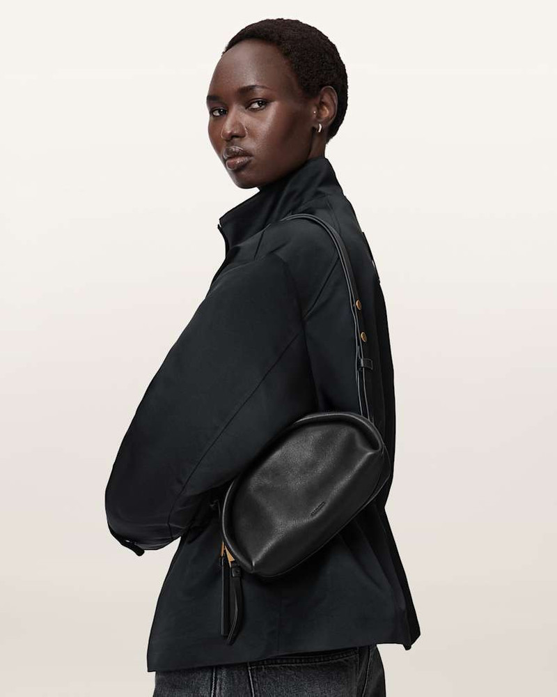 ALLSAINTS ROSALIE ARC LEATHER CROSSBODY BAG outlook