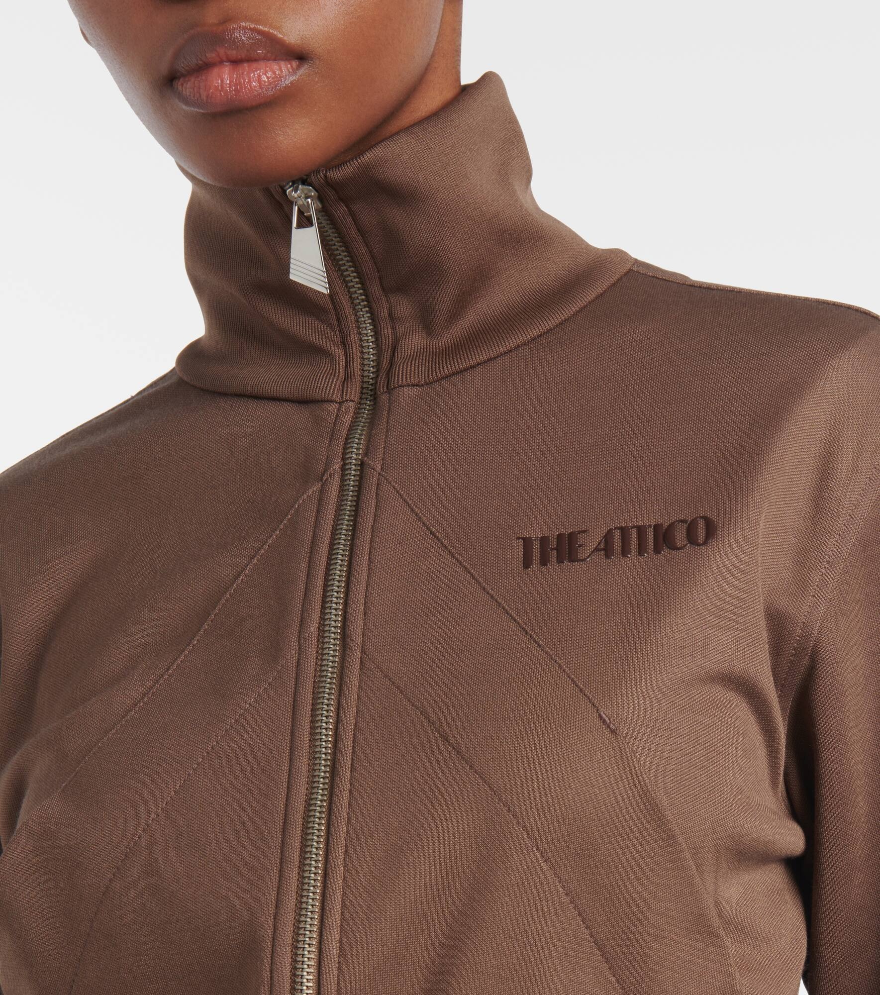 Zip-up cotton-blend fleece sweatshirt - 4