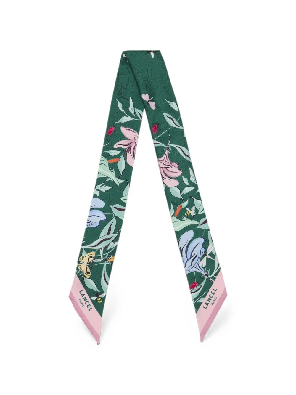 floral-print silk headband - 1