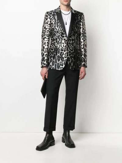 Dolce & Gabbana leopard-print single-breasted blazer outlook