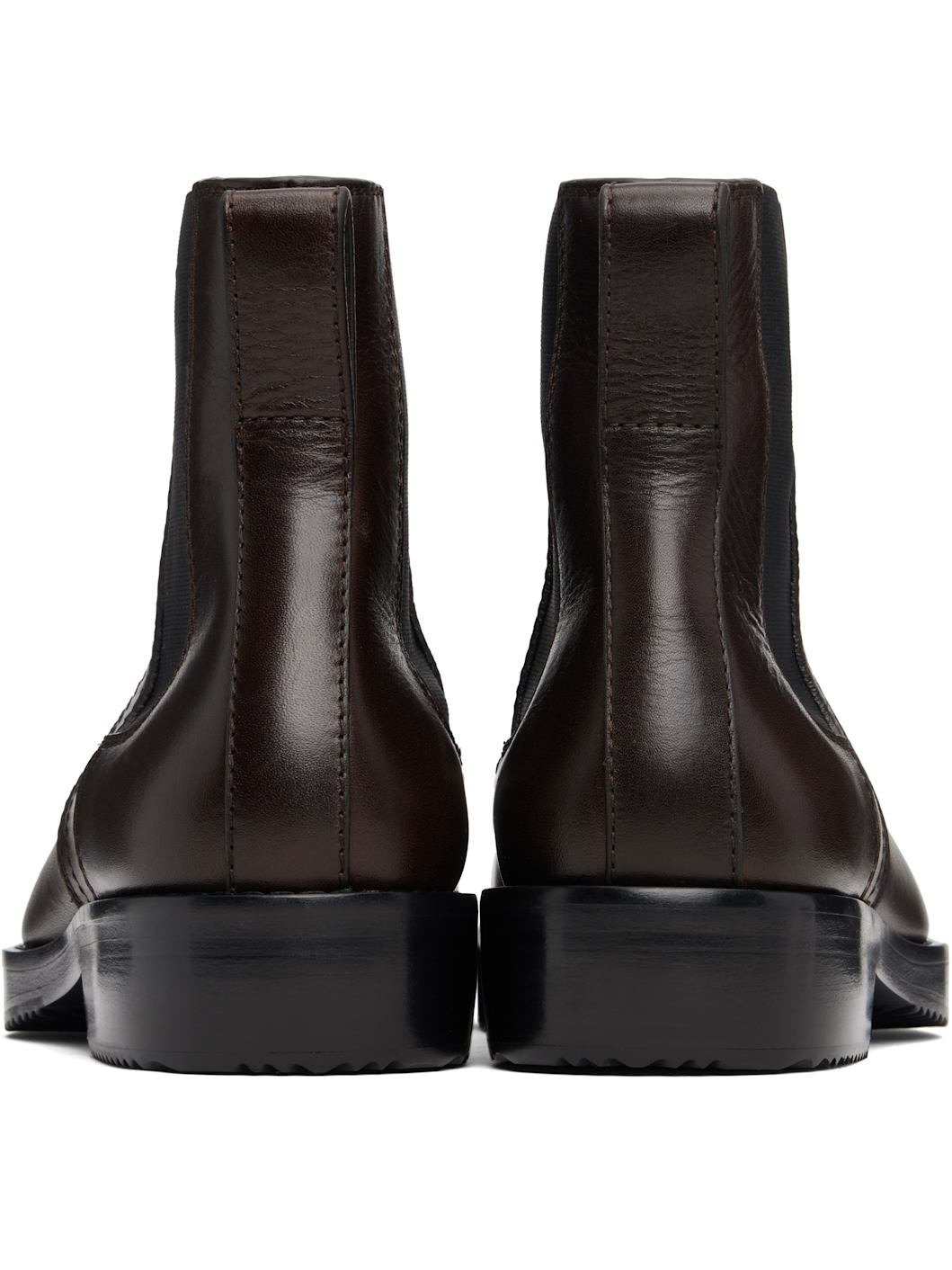 Brown Leather Chelsea Boots - 2