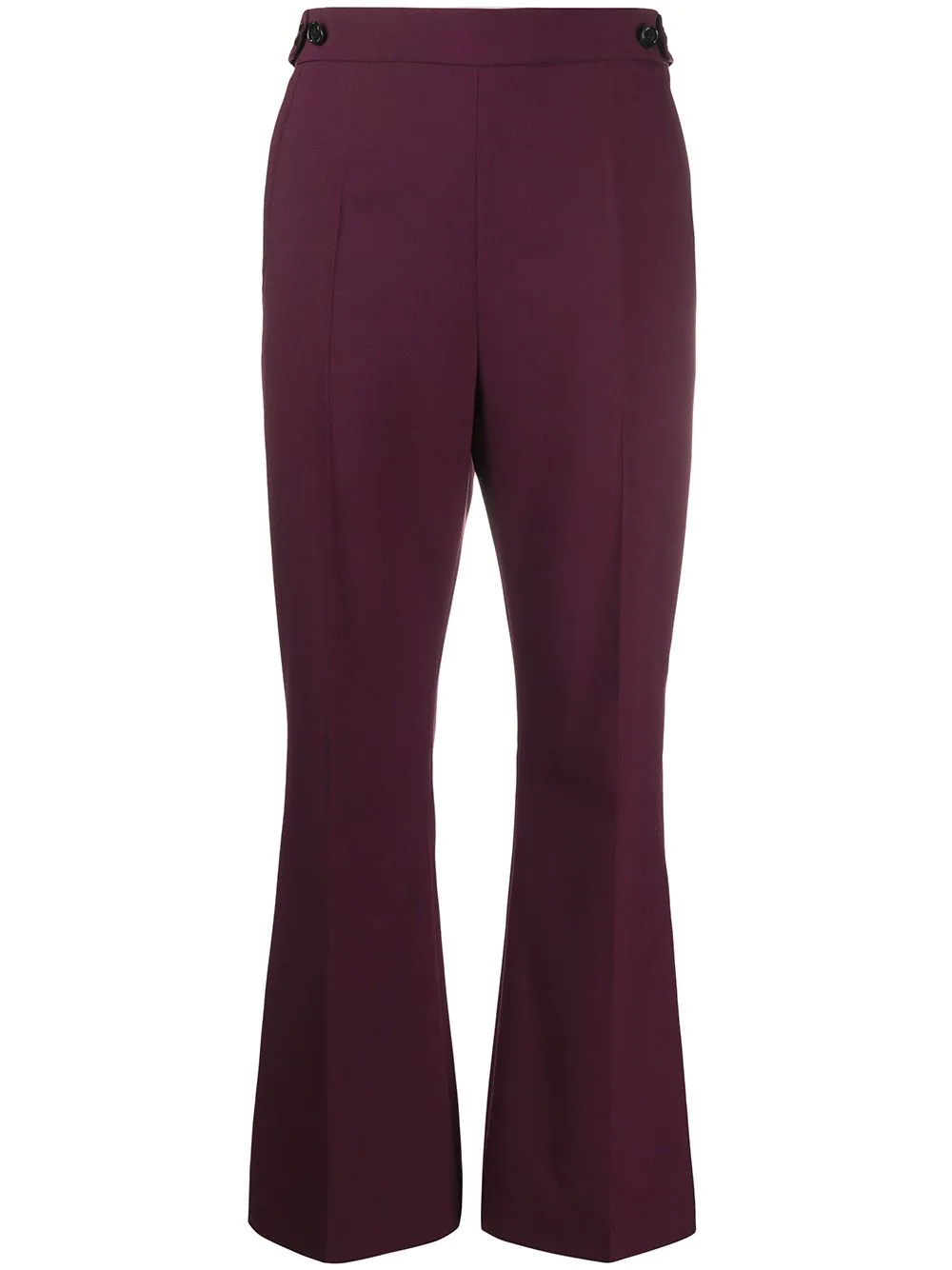 high-waisted flared trousers - 1