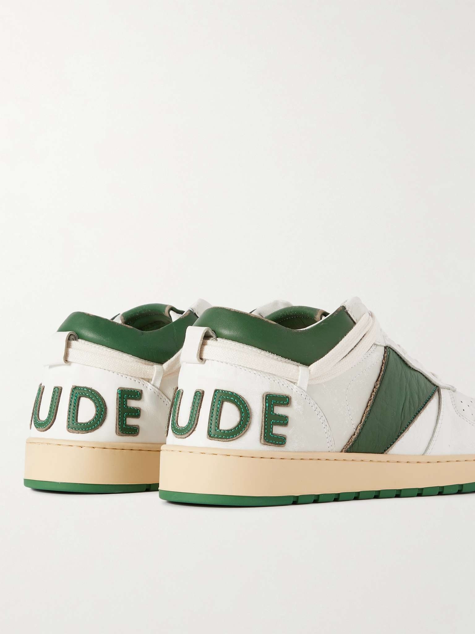 Rhecess Colour-Block Distressed Leather Sneakers - 5
