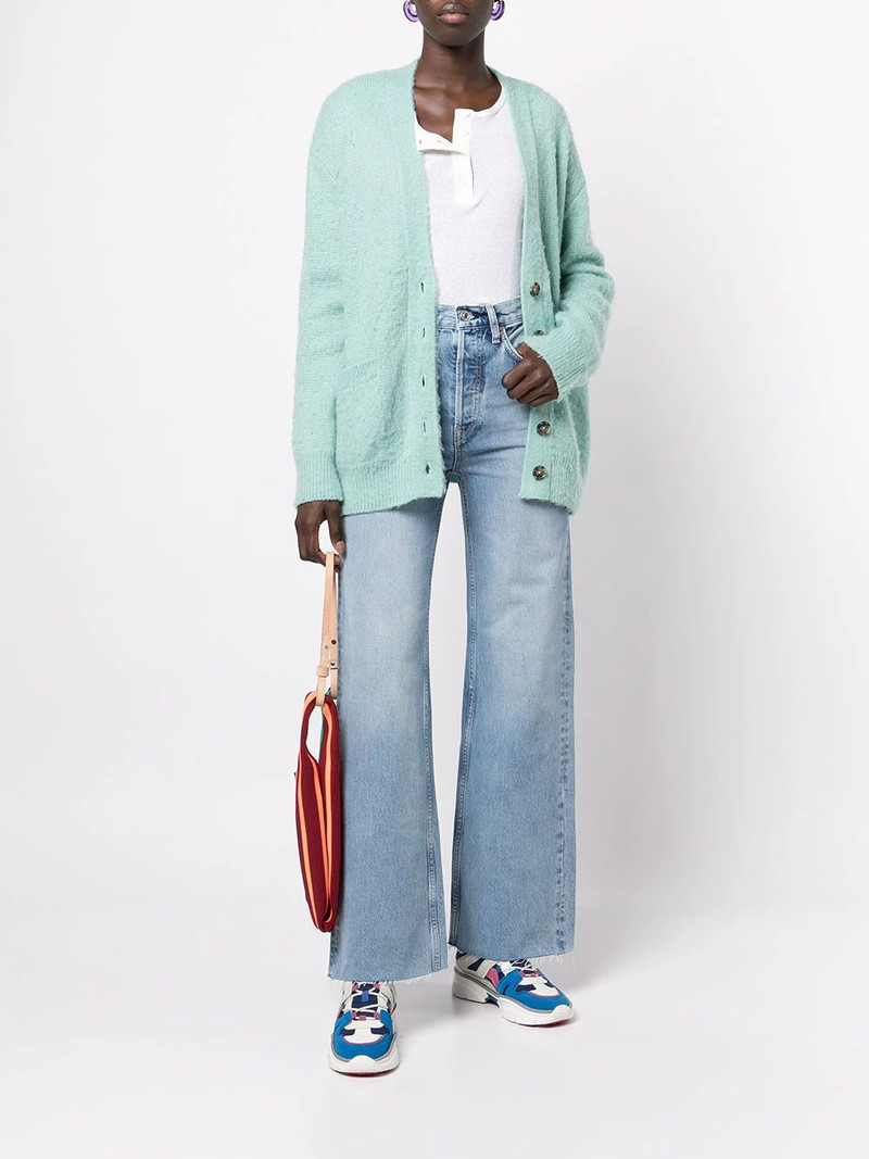 RE/DONE raw-hem wide-leg jeans outlook