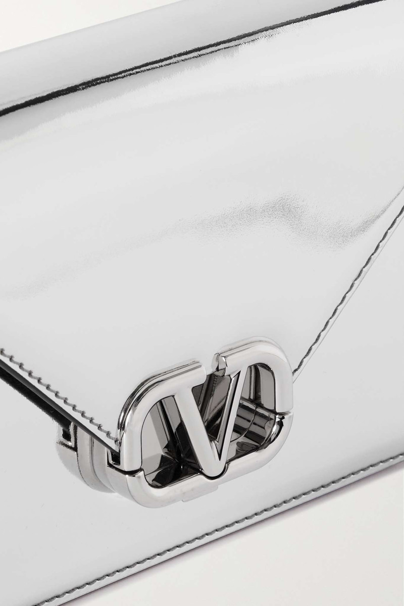 VLOGO small mirrored-leather shoulder bag 3