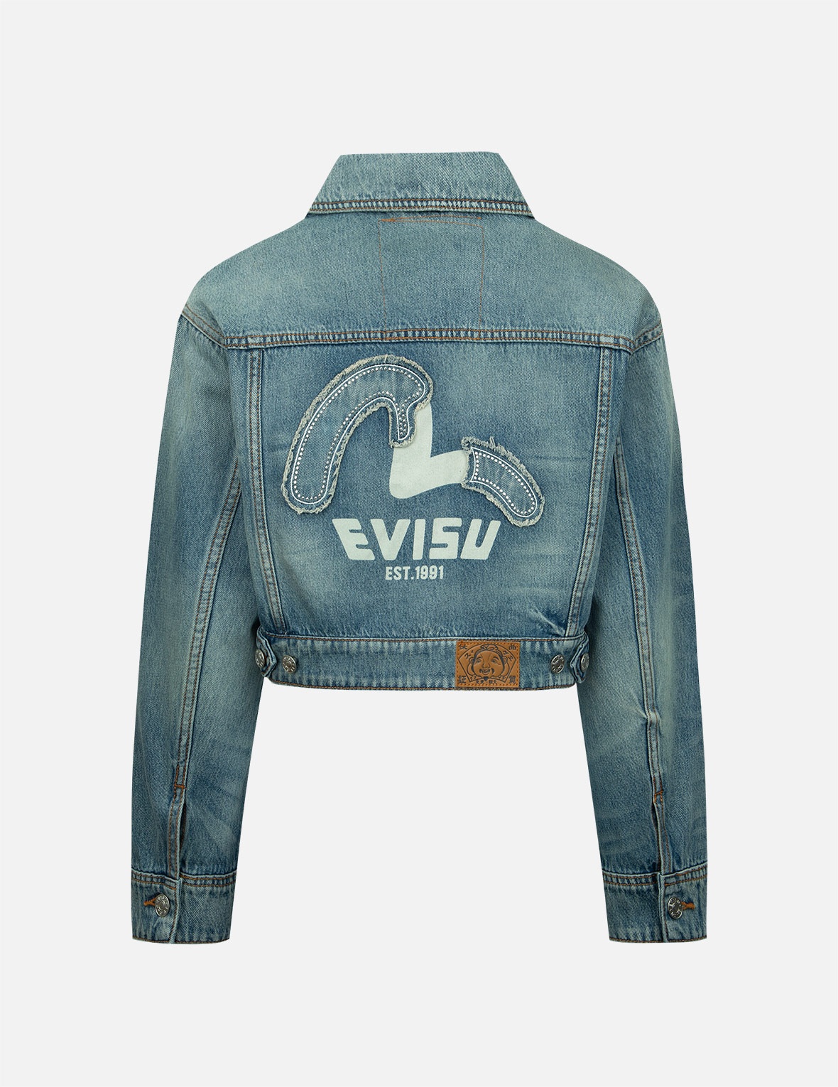 EMBELLISHED DENIM SEAGULL APPLIQUÉ DENIM JACKET - 1