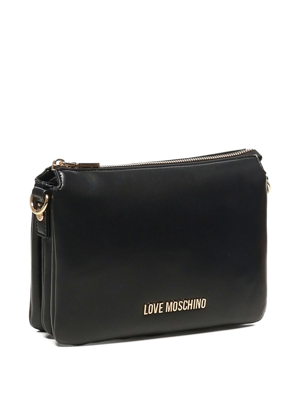 logo-plaque zip-fastening shoulder bag - 3