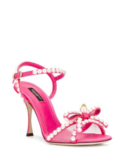 Dolce & Gabbana pearl-embellished 105mm sandals outlook