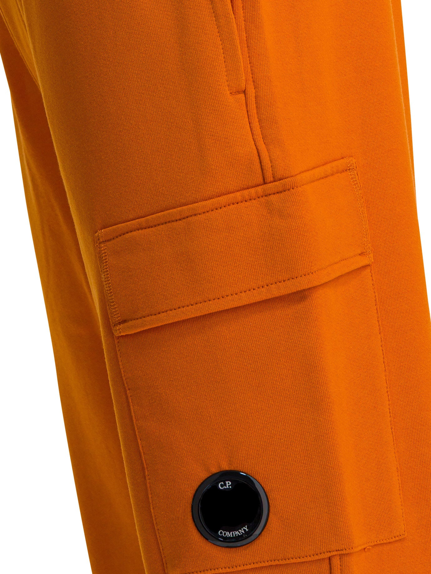 Diagonal Raised Fleece Sweatpants Trousers Orange - 4