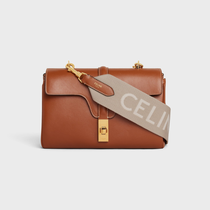 CELINE Long Strap in Wool with Celine jacquard outlook