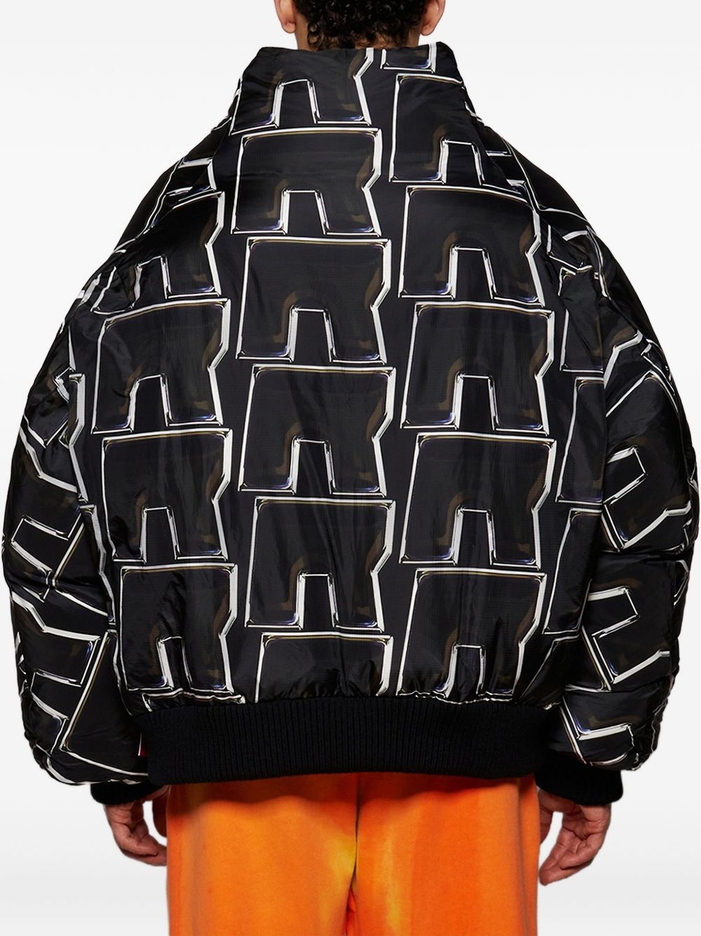 abstract-pattern print jacket - 5