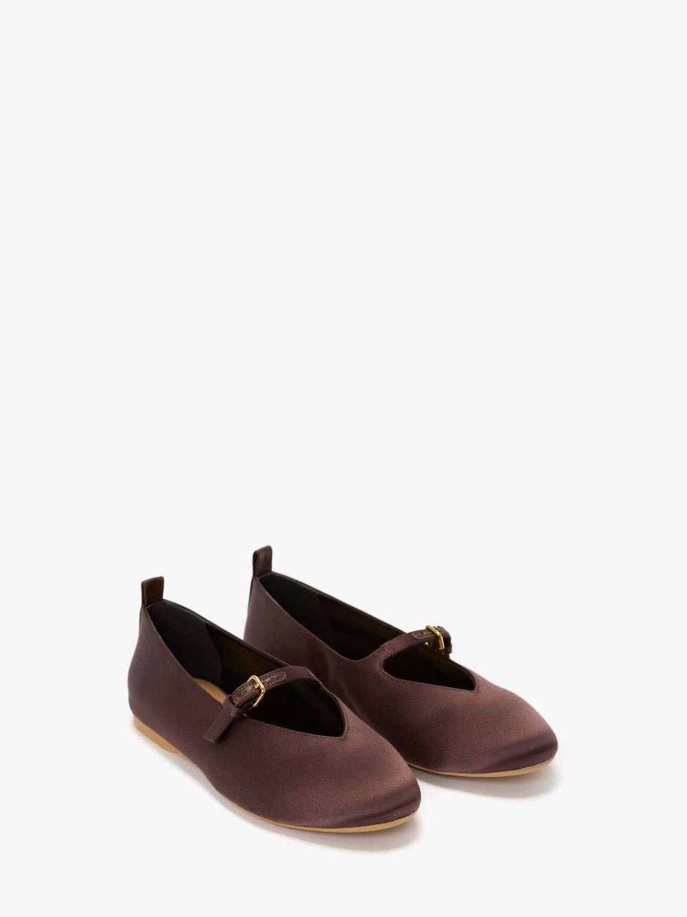 SATIN BALLERINAS WITH STRAP - 2