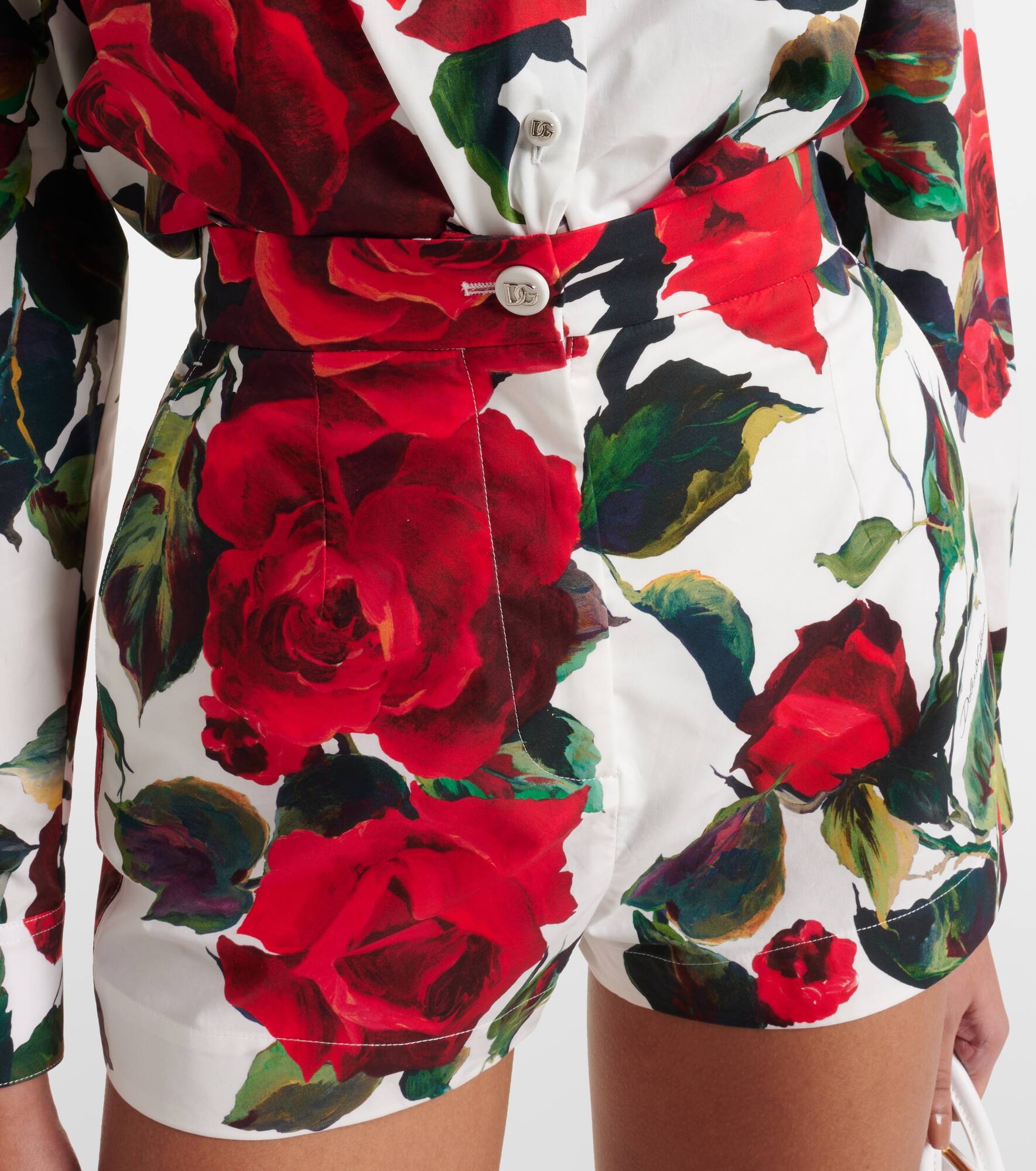 Floral cotton shorts - 4