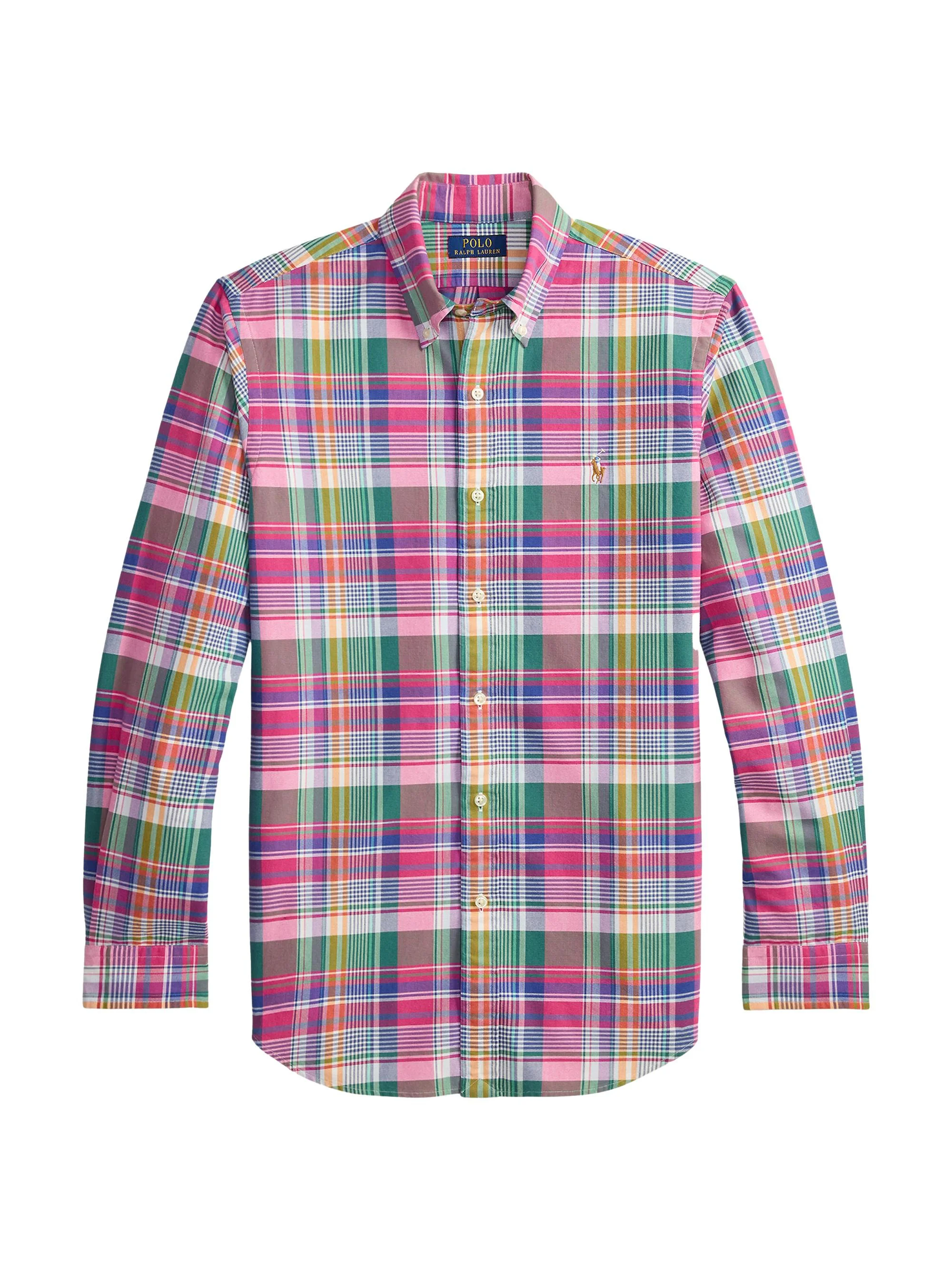 Men's Logo-Embroidered Striped Cotton Oxford Shirt - Pink Blue Multi - 1