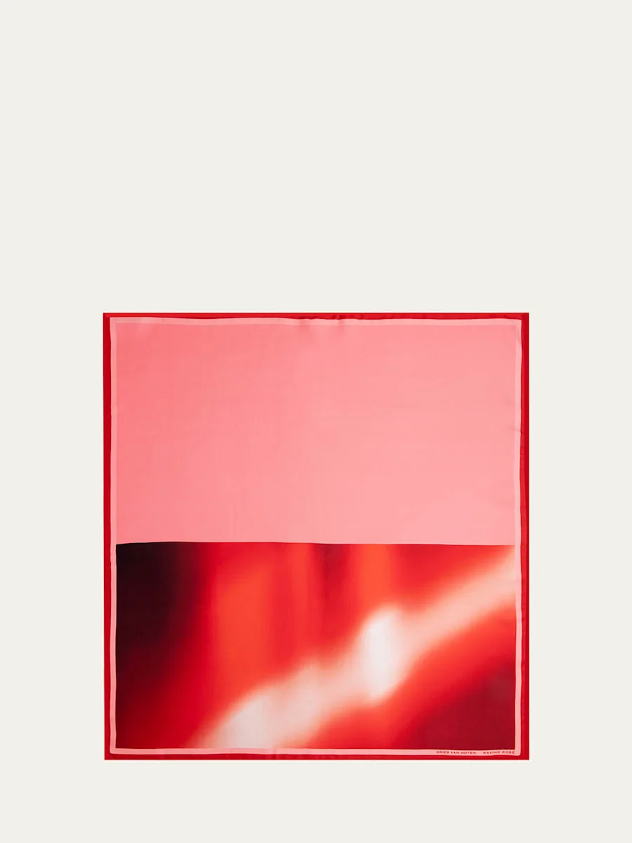 Raving Rose Silk Foulard - 1