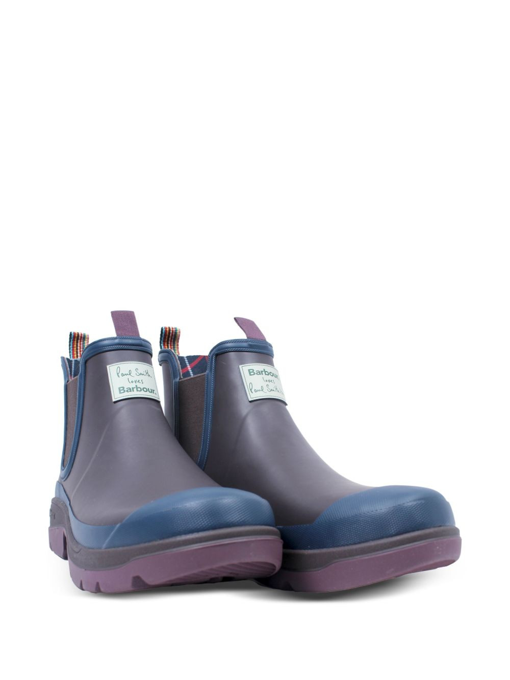 x Paul Smith logo-patch rain boots - 2