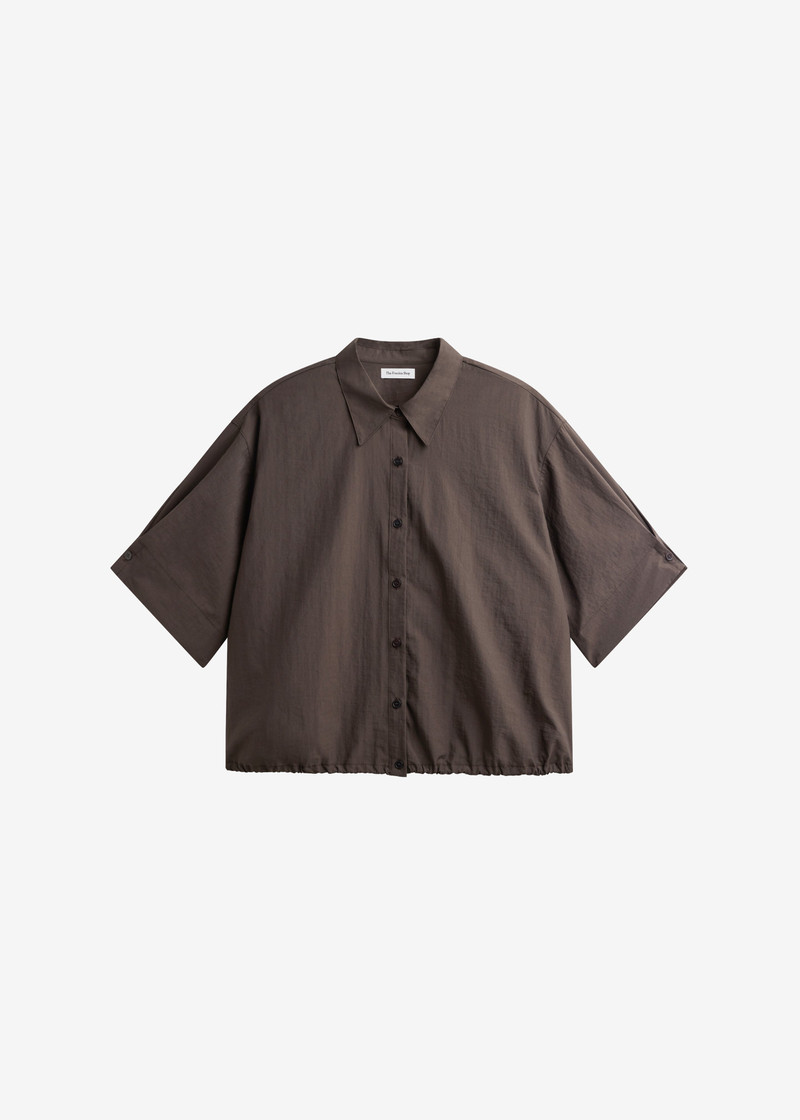 Comporta Drawstring Shirt - Brown 1