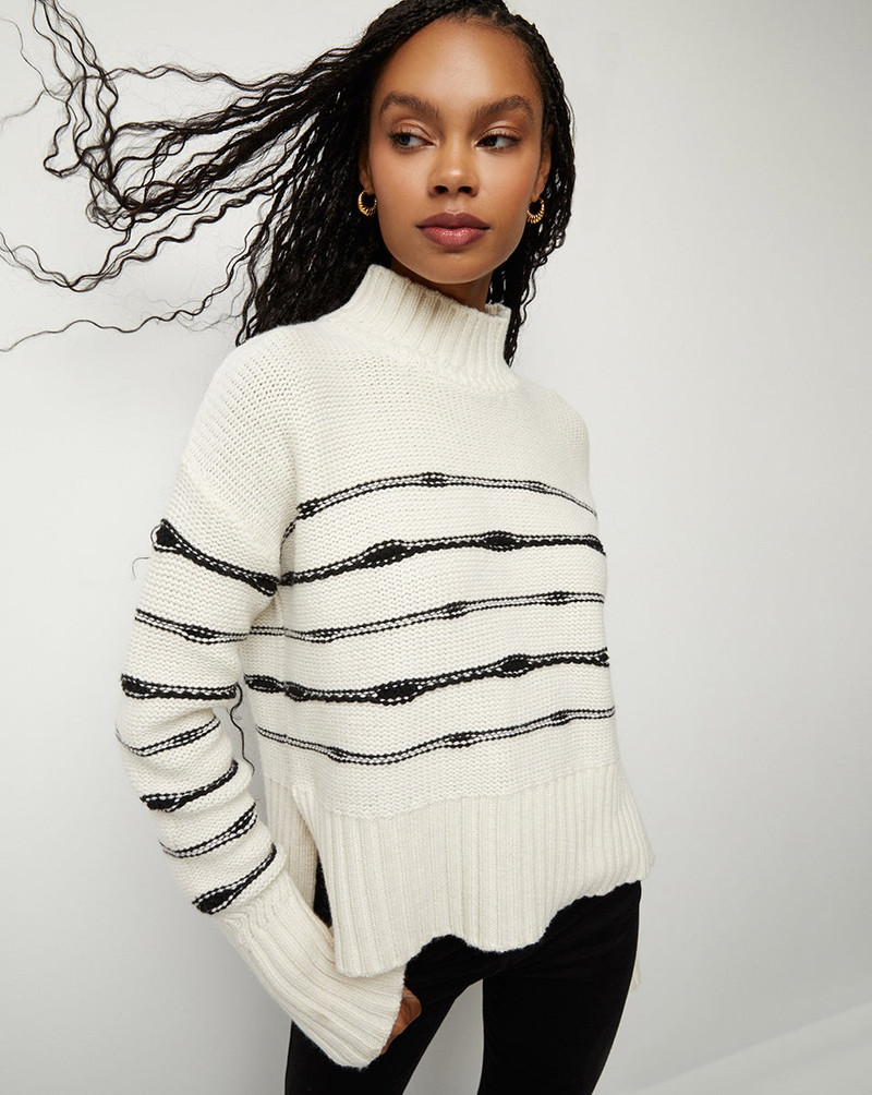 VERONICA BEARD VIORI STRIPED SWEATER outlook