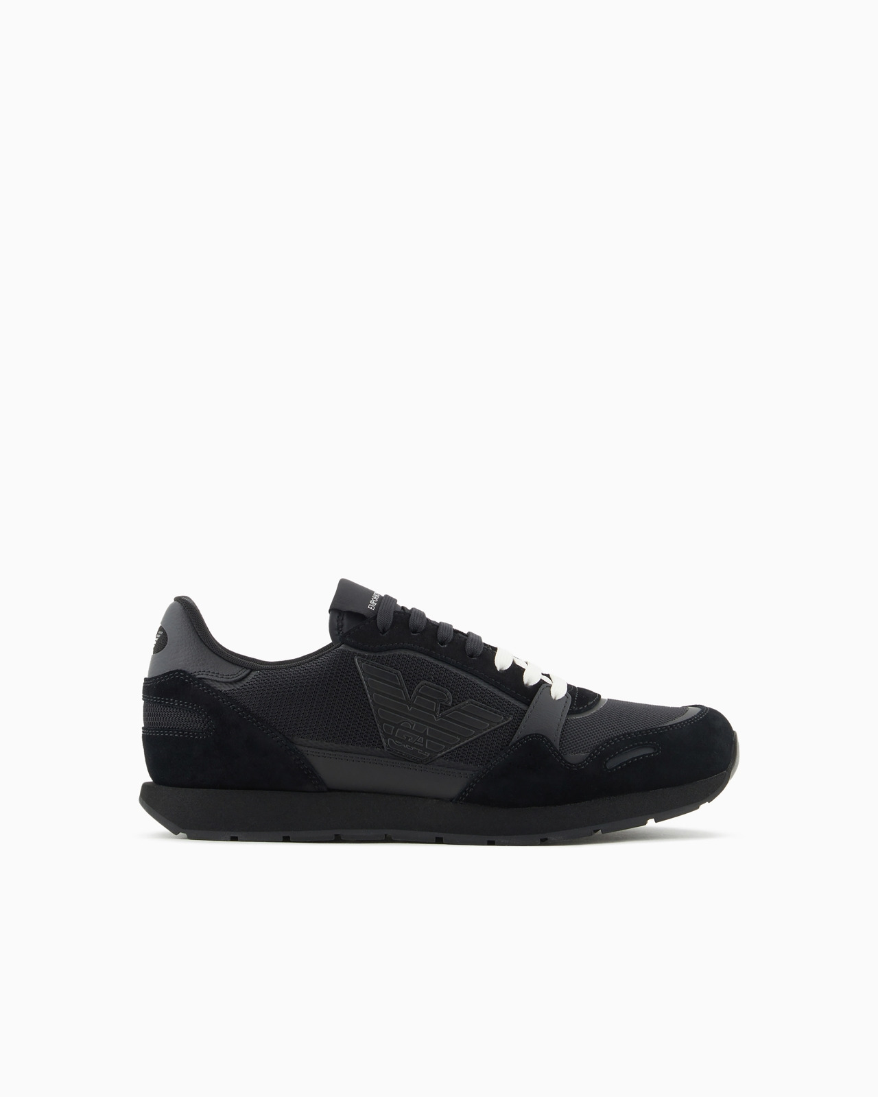 Mesh sneakers with suede details and eagle patch - 1