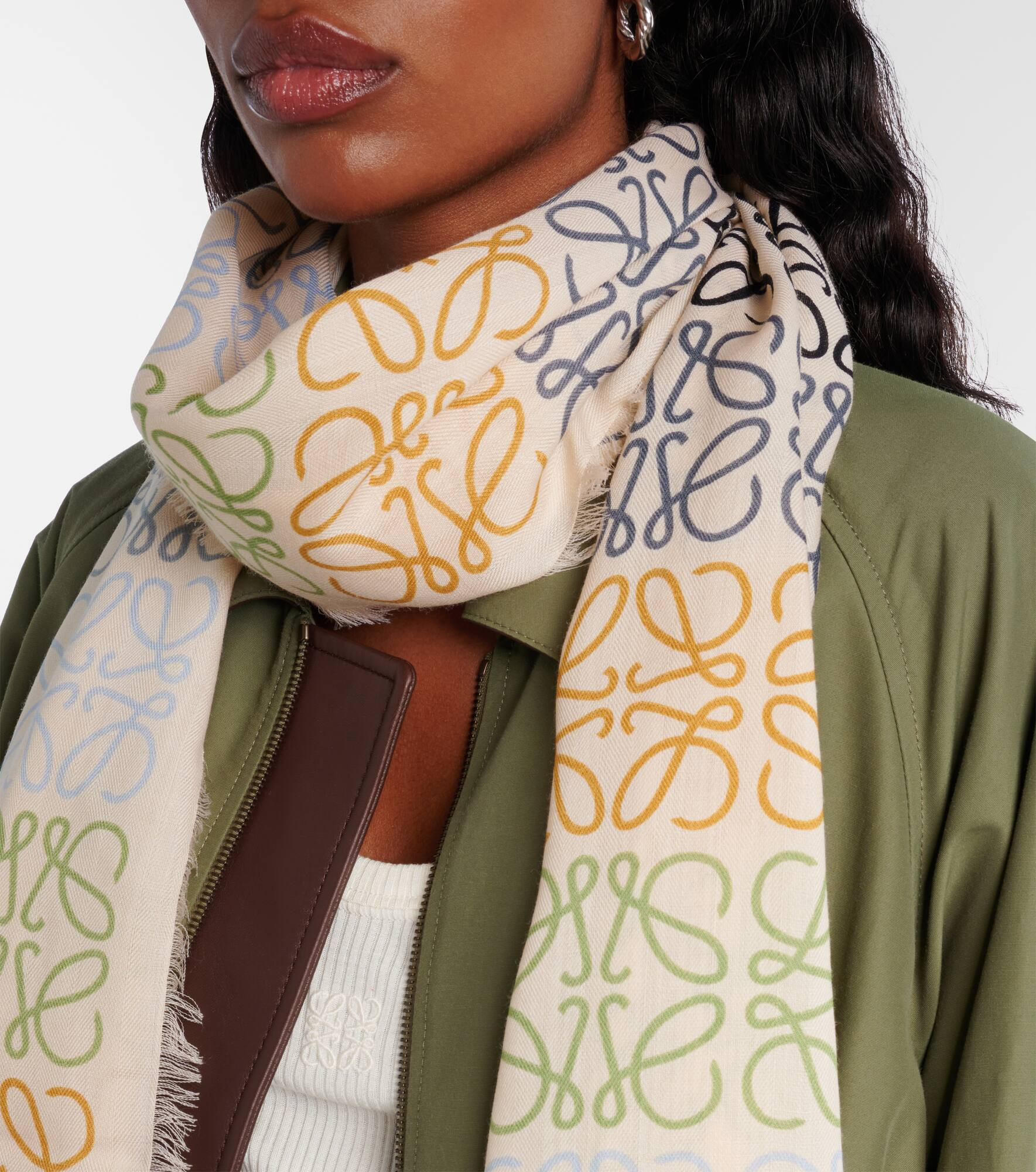 Anagram wool, silk and cashmere scarf - 3