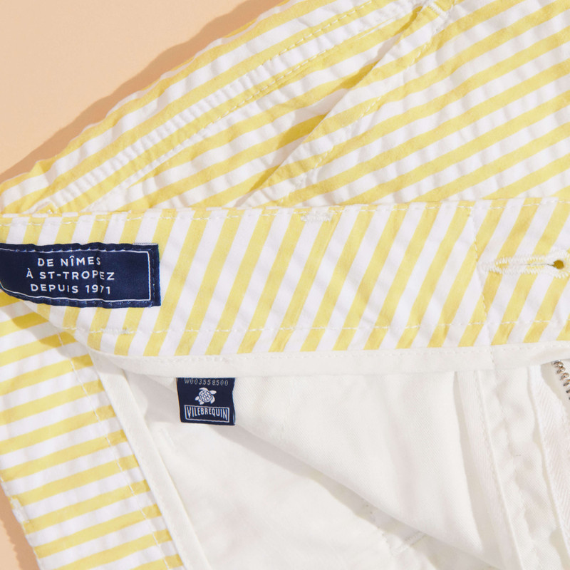 Men Chino Bermuda Ultra-Light Seersucker 6