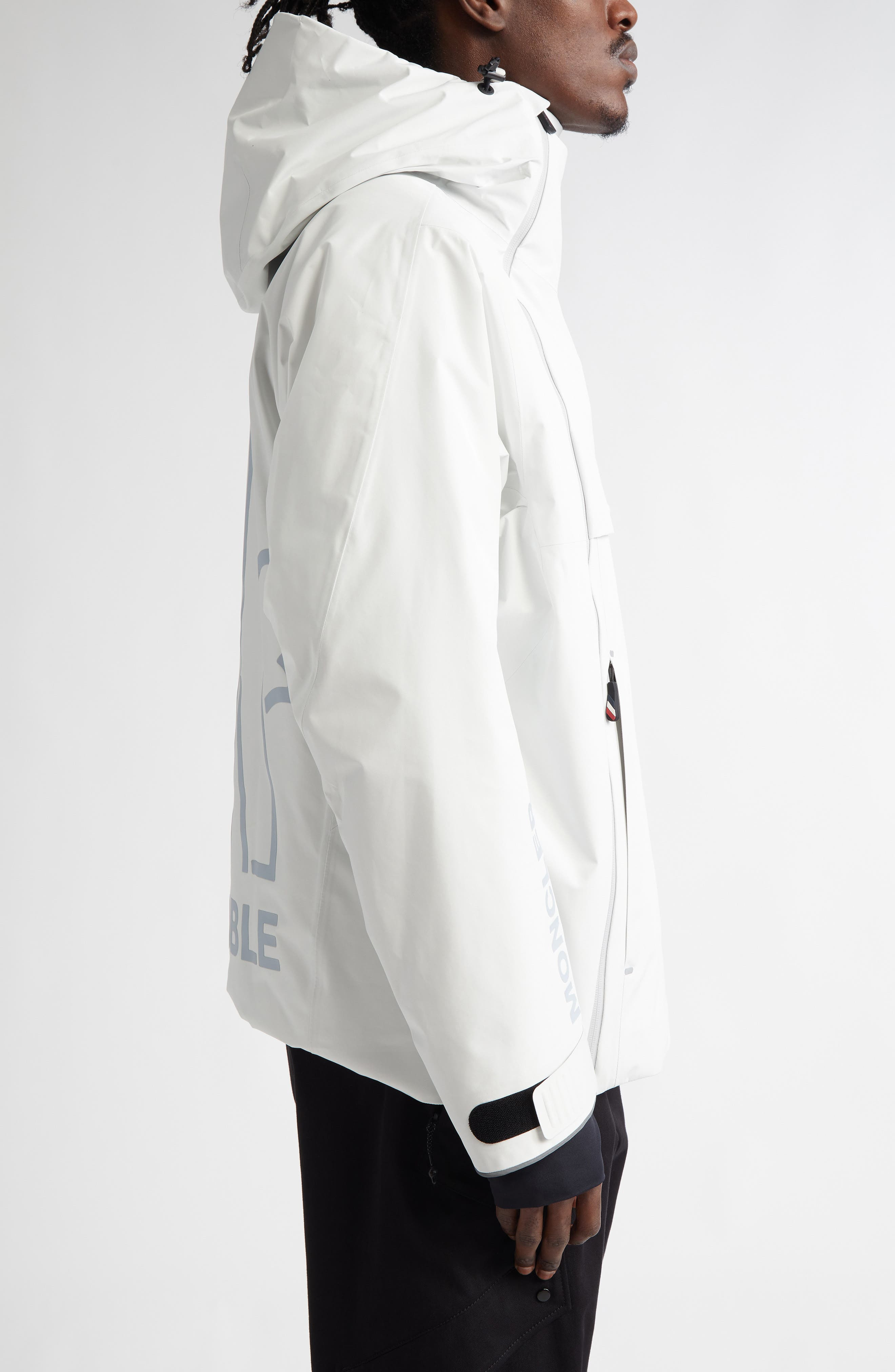Moncler Grenoble Staz Hooded Jacket in Ice at Nordstrom - 3